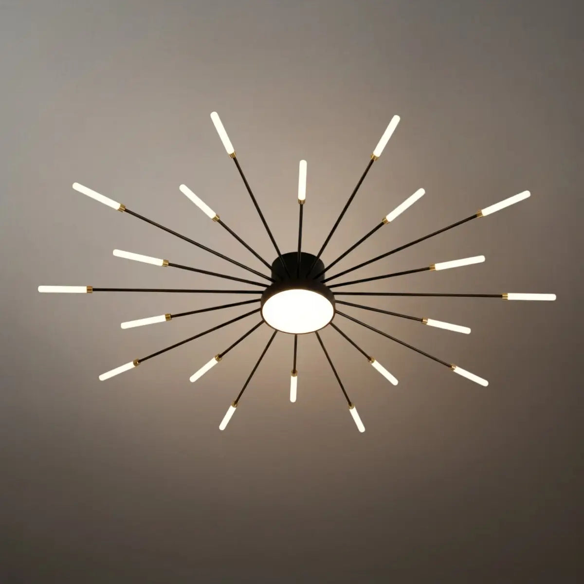Nebula Modern Firework Ceiling Light – Gold/Black for Bedroom Dining Room Living Room